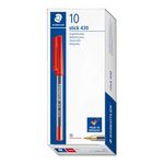 Staedtler Stick 430 Ballpoint Pen Medium Red (10 Pack) 430-M2