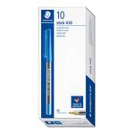 Staedtler Stick 430 Ballpoint Pen Medium Blue (Pack of 10) 430-M3