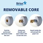 Sirius 2-Ply Centrefeed Rolls 166mmx150M Blue Pack of 6 BCF18152-49