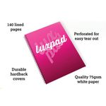 Silvine Luxpad Twin Wire Casebound Notebook 140 Pages A4 (Pack of 6) THBA4AC