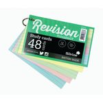 Silvine Luxpad Revision 48 Ringbound Flash Cards Ruled Assorted (Pack of 20) PADSC53