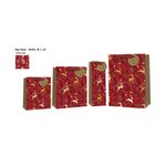 Christmas Reindeer Bottle Gift Bag Pack of 6 X9310A/FSC