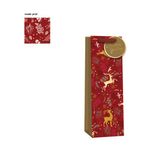 Christmas Reindeer Bottle Gift Bag Pack of 6 X9310A/FSC