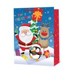 Christmas Santa Snow Scene Gift Bag Extra Large Pack of 6 X9369A/FSC