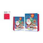 Christmas Santa Snow Scene Gift Bag Large Pack of 6 X9370A/FSC