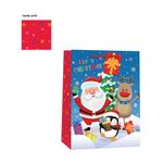 Christmas Santa Snow Scene Gift Bag Large Pack of 6 X9370A/FSC