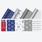 Christmas Blue Snowflakes Wrapping Paper 4m Pack of 36 X9156B/FSC