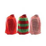 Christmas Plush Elf Sacks and Bells Set Assorted Pack of 24 X9991B
