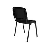 Taurus mesh back meeting room stackable chair with no arms - black