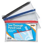 Tiger See Through Pencil Case 200 x 125mm (Pack of 12) 300794