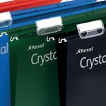Rexel Crystalfile Extra Suspension File 50mm Green (Pack of 25) 3000112
