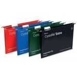 Rexel Crystalfile Extra 15mm Suspension File Green (Pack of 25) 70628