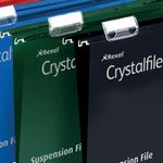 Rexel Crystalfile Extra 15mm Suspension File Green (Pack of 25) 70628