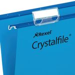 Rexel Crystalfile Extra 15mm Suspension File Blue (Pack of 25) 70630
