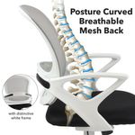 Tyler mesh back operator chair with white frame