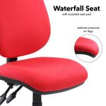 Vantage 100 2 lever PCB operators chair with no arms - red