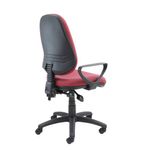 Vantage 100 2 lever PCB operators chair with fixed arms - burgundy