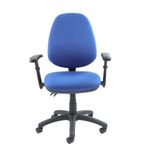 Vantage 100 2 lever PCB operators chair with adjustable arms - blue
