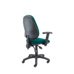 Vantage 100 2 lever PCB operators chair with adjustable arms - Forest Green