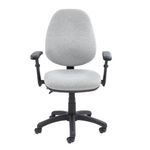 Vantage 100 2 lever PCB operators chair with adjustable arms - Grey