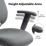 Vantage 200 3 lever asynchro operators chair with adjustable arms - charcoal