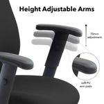Vantage 200 3 lever asynchro operators chair with adjustable arms - black