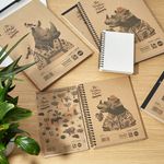 Rhino Recycled Wirebound Notebook 160 Pages 8mm Ruled A5 (Pack of 5) SRTWA5