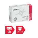 Rexel Eyelets 4.7x4.2mm Pack of 500 20320051