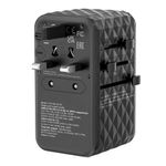 Verbatim UTA-06 GaN III Universal Travel Adapter 2x USB-C PD 100W + QC4+/2x USB-A QC 3.0 Black 32121