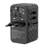 Verbatim UTA-06 GaN III Universal Travel Adapter 2x USB-C PD 100W + QC4+/2x USB-A QC 3.0 Black 32121