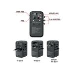 Verbatim UTA-06 GaN III Universal Travel Adapter 2x USB-C PD 100W + QC4+/2x USB-A QC 3.0 Black 32121