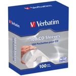 Verbatim CD/DVD Sleeves Paper (100 Pack) 49976