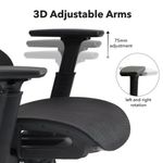 Zala mesh back operator chair with headrest and black mesh seat