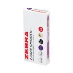Zebra Z-Grip Retractable Ballpoint Violet Pack of 12 4901681030545
