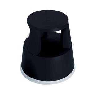 2Work Plastic Step Stool with Non-Slip Rubber Base 430mm Black 2W04996