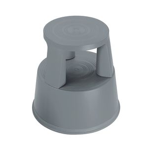2Work Plastic Step Stool with Non-Slip Rubber Base 430mm Dark Grey 2W04998