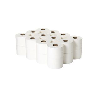 2Work Micro Twin Toilet Roll 2-Ply White 125m (Pack of 24) 2W06439