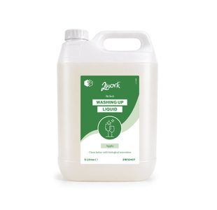 2Work BioTech Washing Up Liquid Apple 5 Litre (Pack of 2) 2W10407