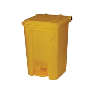 2Work Pedal Bin 50 Litre Yellow 2W10780