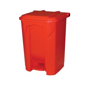 2Work Pedal Bin 50 Litre Red 2W10781