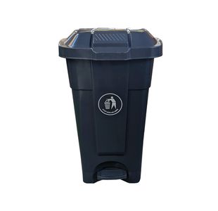 2Work Wheelie Bin with Foot Pedal 70 Litre Dark Grey 2W10783