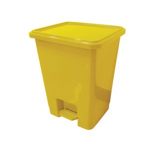 2Work Pedal Bins 15 Litre Yellow Pack of 3 2W10792