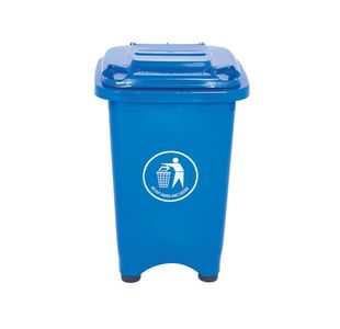 2Work Static Bin with Feet 50 Litre Blue 2W10794