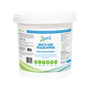 2Work All Trade Bucket Wipes 150 Wipes XL Pack of 4 2W10822