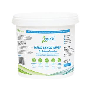 2Work Patient Cleansing Wipes Bucket 150 Wipes Pack of 4 2W10827