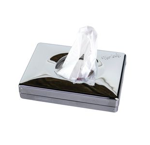 2Work Interfolded Sanitary Towel Bag Dispenser Chrome Pack 24 2W50147