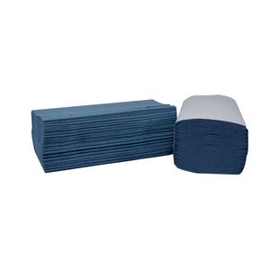 2Work V-Fold Hand Towels 1-Ply 190x250mm Sheet Size Blue Pack of 3510 2W70104