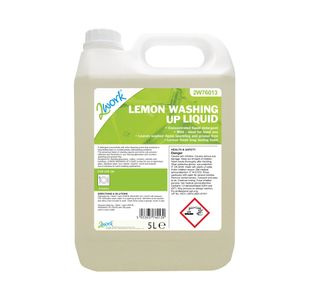 2Work Washing Up Liquid Lemon 5 Litre 2W76013