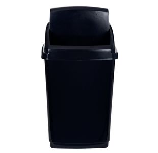 2Work Swing Top Bin 50 Litre Black 2W810012