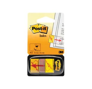 Post-it Index Tabs Sign Here Yellow (50 Pack) 680-9